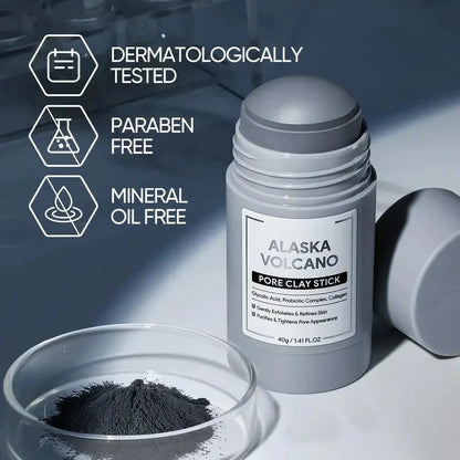 Alaska Volcanic Clay Stick – Face mask for removing blackheads, deep cleansing of pores and gentle exfoliation