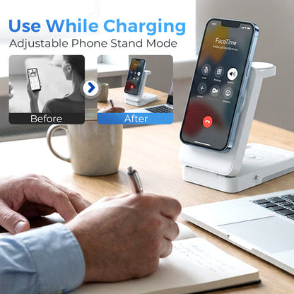 🍃🏆 Last Day Special Price £15.98 ! 💥3-in-1 Foldable Magnetic Wireless Charging Stand