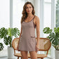 Women's Striped Tankini Dress with Pockets