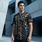 Men's Printed Casual Button-Down Shirt