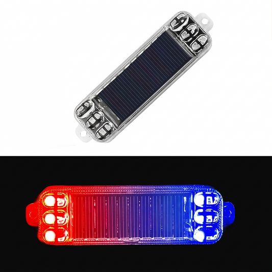 Solar-Powered LED Strobe Warning Light