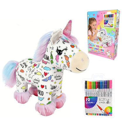 DIY Color-In Unicorn Plush Toy Kit