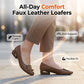 ✨✨LAST DAY 50% OFF – Faux Leather Loafers | Soft, Lightweight, Anti-Slip, Metallic Heel 👞 All-Day Comfort, Easy On 🥿