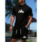 👕 Men's Short-Sleeve T-Shirt & Shorts Set with Drawstring – Comfortable, casual, and perfect for summer, leisure, and sports ☀️✨
