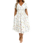 🏖️Summer Hot Sale 51% Off!💃✨Women's V-Neck Floral Print Dress with Twist Waist
