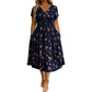 🏖️Summer Hot Sale 51% Off!💃✨Women's V-Neck Floral Print Dress with Twist Waist