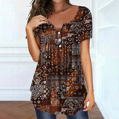 🌞New Arrivals 50% OFF💖Women's V Neck Short Sleeve T Shirt