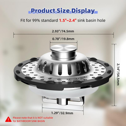 📢📢49% OFF !! ⏰Stainless Steel Kitchen Sink Strainer