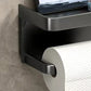 🧻📦 Wall-Mounted Toilet Paper Holder with Storage Shelf