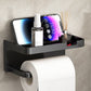 🧻📦 Wall-Mounted Toilet Paper Holder with Storage Shelf