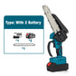 🌲6-inch Cordless Mini Chainsaw with 2 Batteries