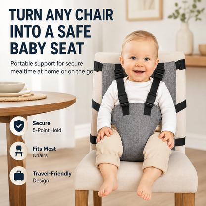 🎁🏆 Last Day Special Price £ 12.98!🧊👶Portable Baby High Chair Safety Harness Strap