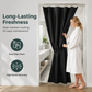 Waterproof Shower Curtain with Bottom Magnets & Hooks
