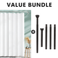 Waterproof Shower Curtain with Bottom Magnets & Hooks