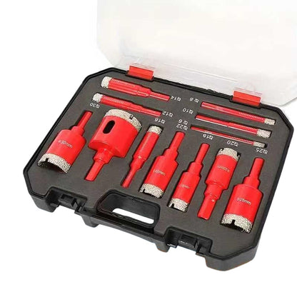⏳🔥LIMITED-TIME 55% OFF! ⏰12-Piece Dry Diamond Tile Hole Saw Kit (6-35mm)