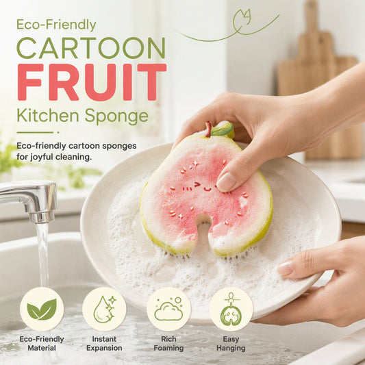 🔥HOT SALE 50%OFF🔥Cute Fruit Shaped Dishwashing Sponge Scrubber