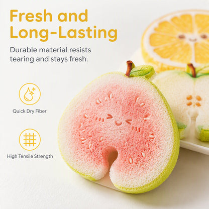 🔥HOT SALE 50%OFF🔥Cute Fruit Shaped Dishwashing Sponge Scrubber