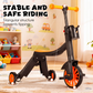 Multifunctional convertible 3-wheel scooter for kids