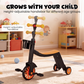 Multifunctional convertible 3-wheel scooter for kids