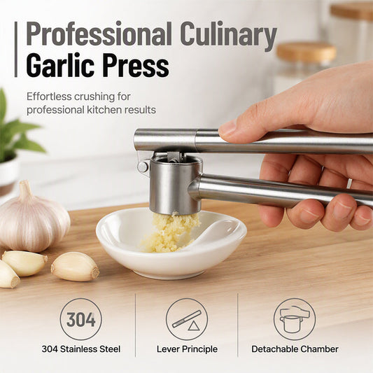 Premium Stainless Steel Garlic Press