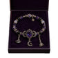 Gothic Purple Rhinestone Halloween Bracelet
