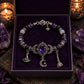 Gothic Purple Rhinestone Halloween Bracelet