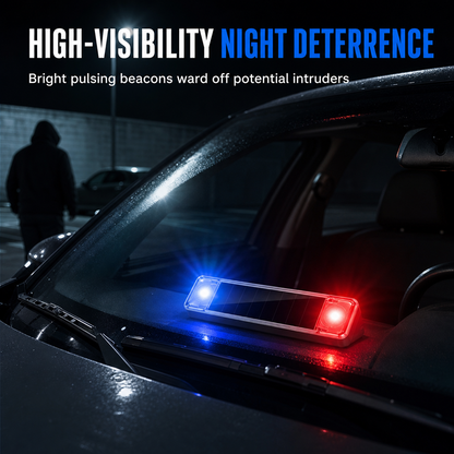 ☀️ Solar Powered Anti-Theft Warning Light with LED Flashing Beacon for Cars, E-Bikes and Bicycles