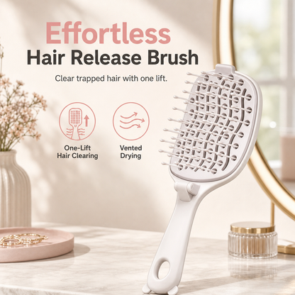 💇‍♀️ Portable Volumising Detangling Hair Brush – One-Lift Easy Hair Removal Brush for Daily Styling