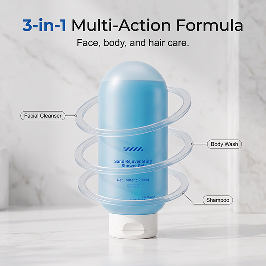 🌊 3-in-1 Cooling Shower Gel for Face, Hair and Body with Ocean Fresh Scent